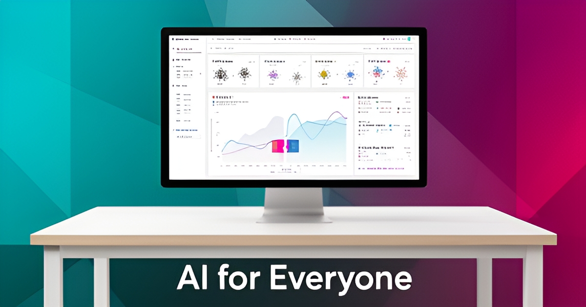 A minimalist illustration of a small business workspace with a computer screen comparing AI models.